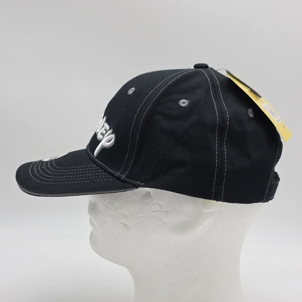 Disney Parks Strapback Hat Adult Black‎ Script Logo Embroidered Adjustable Cap